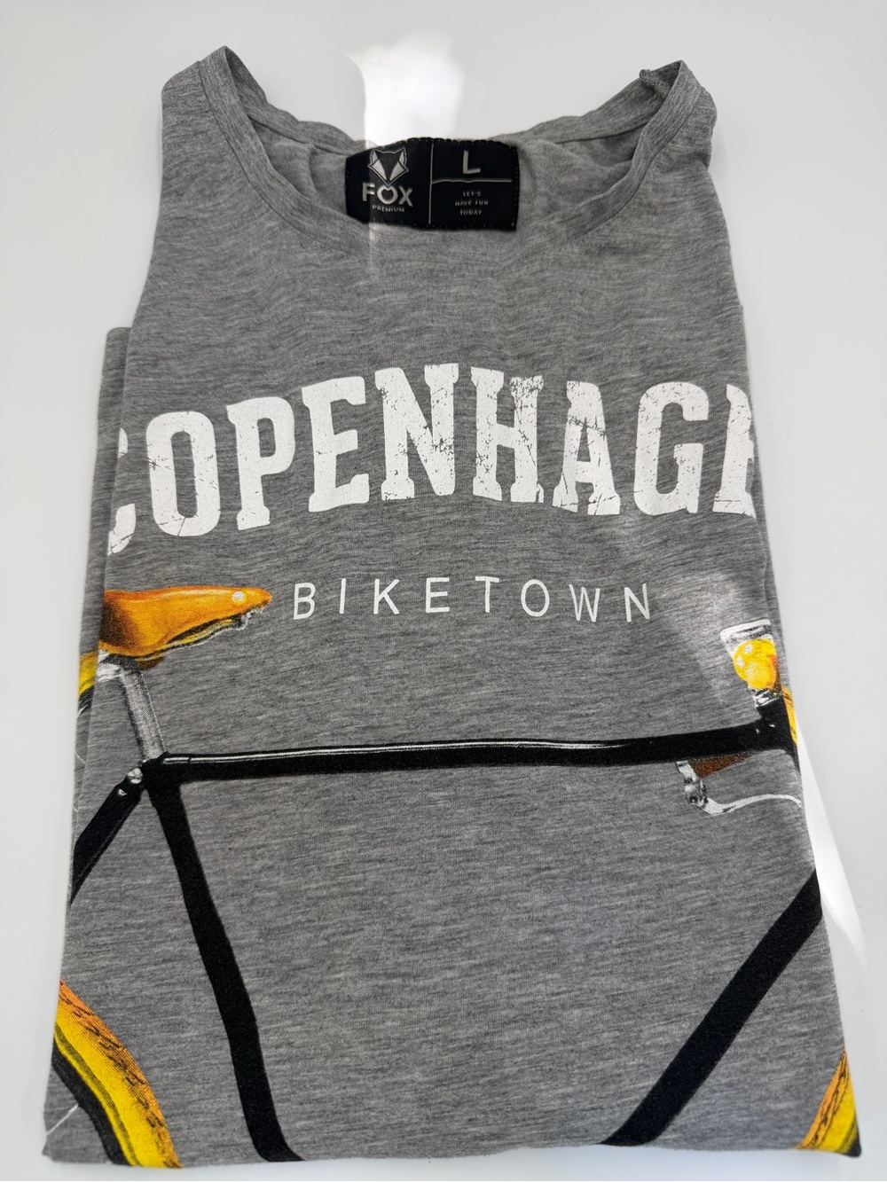 Fox Grey Copenhagen Biketown' Graphic Tee